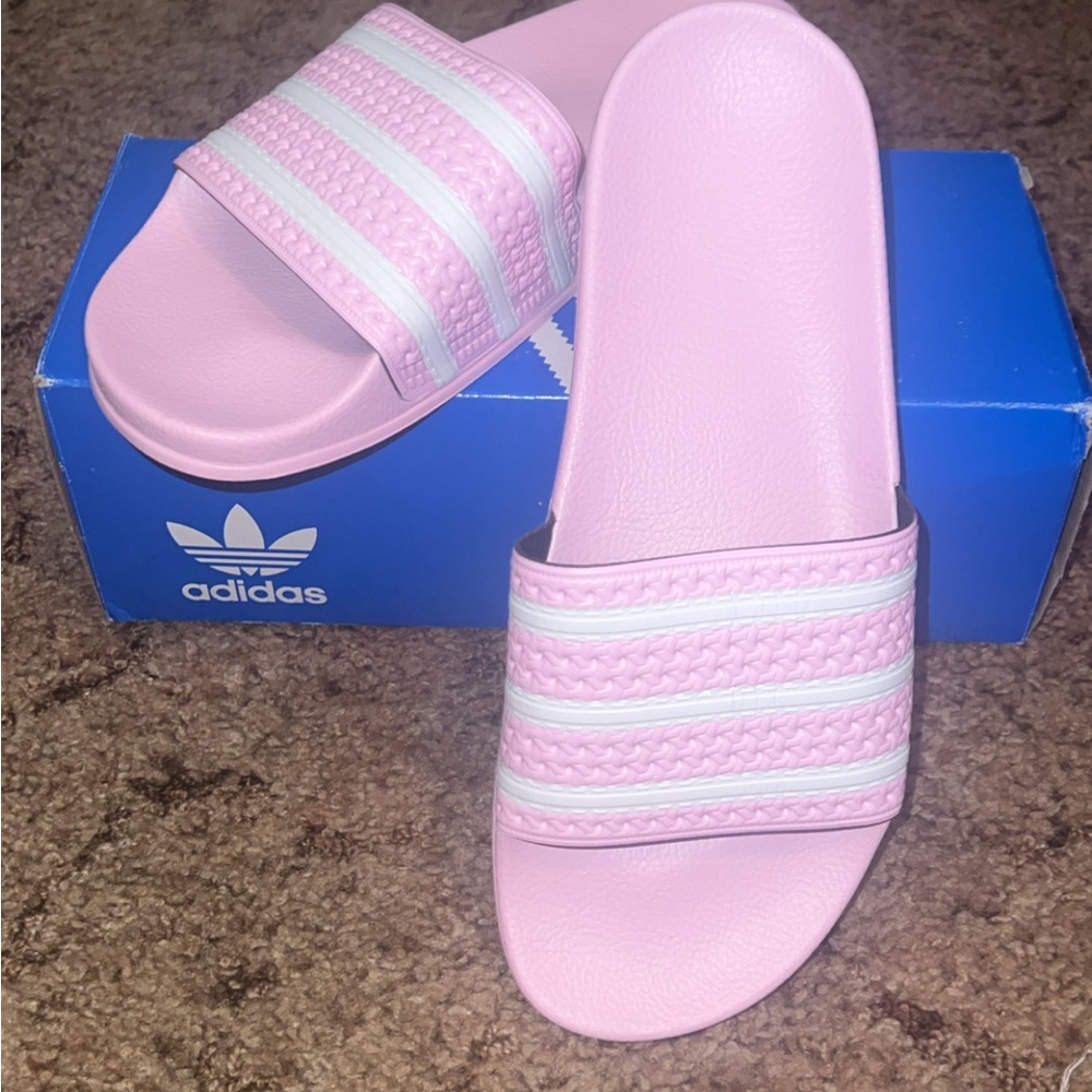 Adidas Women's Light Pink Slide Sandals